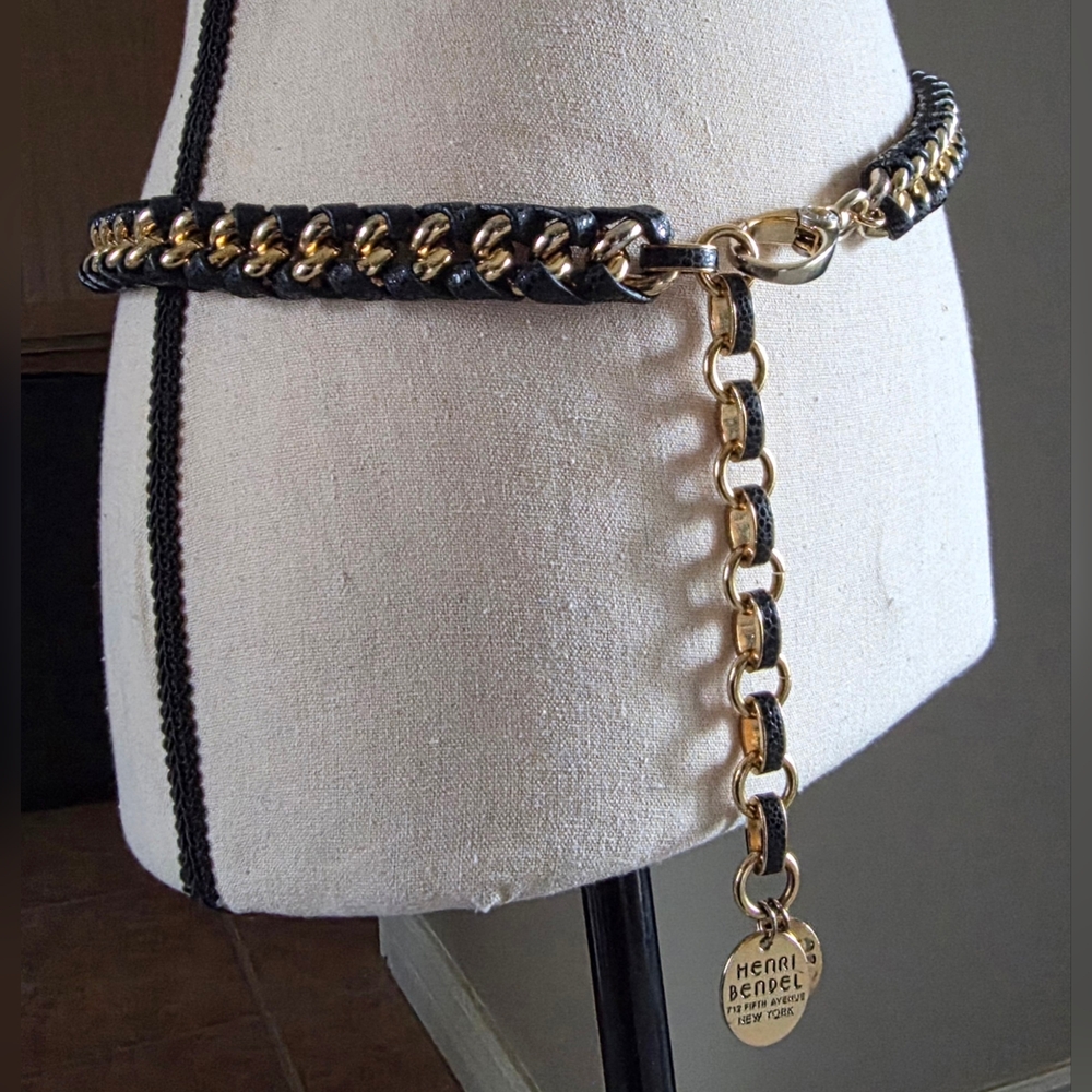 HENRI BENDEL 712 5th Ave New York Weaved Link Belt **RARE**